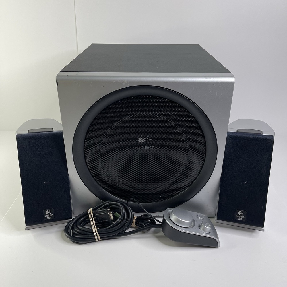 Logitech Z-2300 THX Certified Speakers With Control Pod Complete 00s Tested